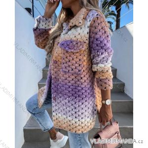 Kabát flaušový teplý dlouhý dámský (UNI S/M) ITALSKÁ MÓDA IMD20159