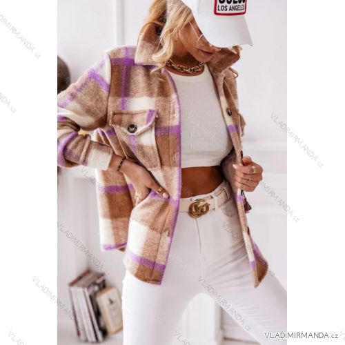 Kabát flaušový teplý dlouhý dámský (UNI S/M) ITALSKÁ MÓDA IMD20159