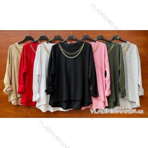 Kleid mit 3/4 Ärmeltasche für Damen (uni sl) ITALIAN Fashion IM3181746
