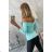 Minze Bluse mit V-Ausschnitt