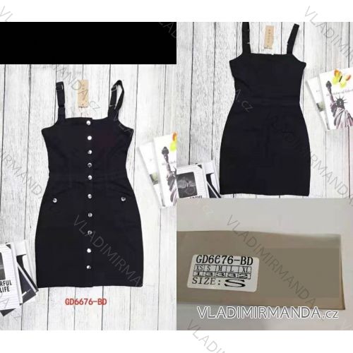 Denim Kurzarm Kleid Damen (s-xl) GOURD MA120GD6047-J