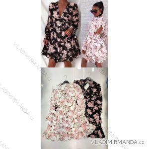 Langarm Kleid ELEGANT (uni s / m) ITALIENISCHE MODE IM919825