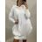 Kleid mit 3/4 Ärmeltasche für Damen (uni sl) ITALIAN Fashion IM3181746 S / M eine Größe weiß