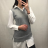 Mit Kapuze langärmliges mit Kapuze Kleid (uni s / m) IM2191956