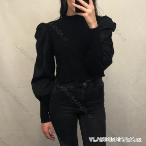 T-Shirt langärmlige Spitzendamen (uni sl) ITALIENISCHE Art und Weise IMC18019