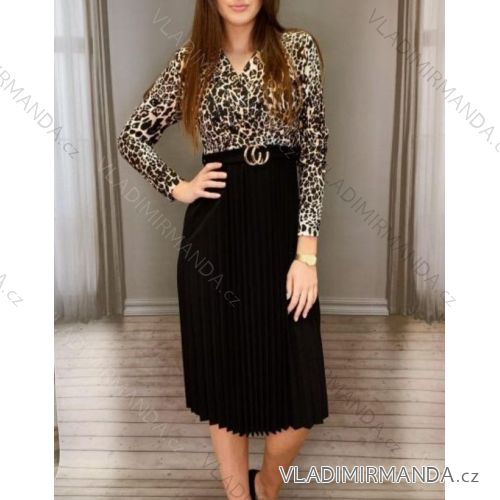 Kleid mit 3/4 Ärmeltasche für Damen (uni sl) ITALIAN Fashion IMWD20527