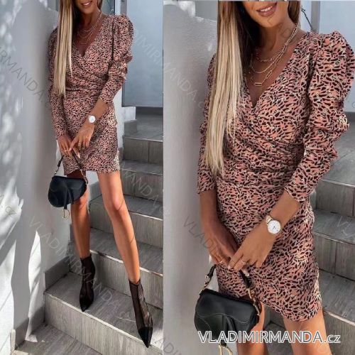 Kleid mit 3/4 Ärmeltasche für Damen (uni sl) ITALIAN Fashion IMWD20527