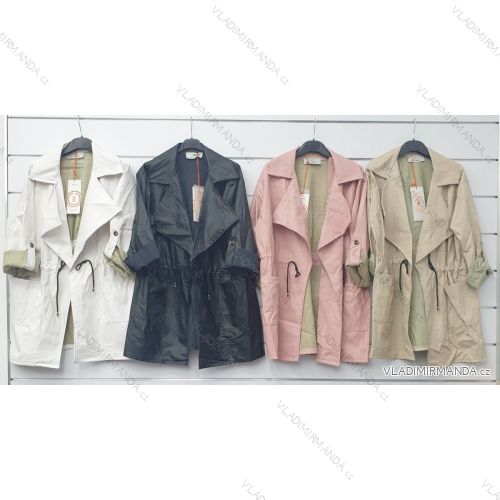 Kabát flaušový teplý dlouhý dámský (UNI S/M) ITALSKÁ MÓDA IMD20159