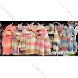 Kabát flaušový teplý dlouhý dámský (UNI S/M) ITALSKÁ MÓDA IMD20159