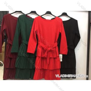 Kleid mit 3/4 Ärmeltasche für Damen (uni sl) ITALIAN Fashion IMWD20527