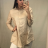 T-Shirt Kurzarm Frauen (UNI S / L) ITALIENISCHE MODE IMK20128 L Beige