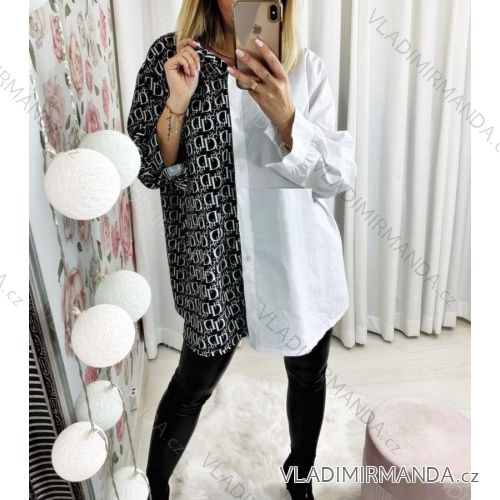 Damen Langarmhemd (S / M / L EINE GRÖSSE) ITALIENISCHE MODE IMWA21005