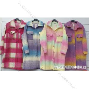 Kabát jarní dlouhý dámský (S/M/L ONE SIZE) ITALSKÁ MÓDA IMWA21006