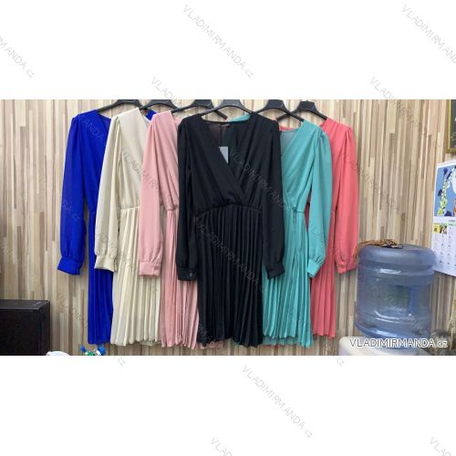 Elegantes Langarmkleid für Damen (S / M ONE SIZE) ITALIENISCHE MODE IMWP21u3727