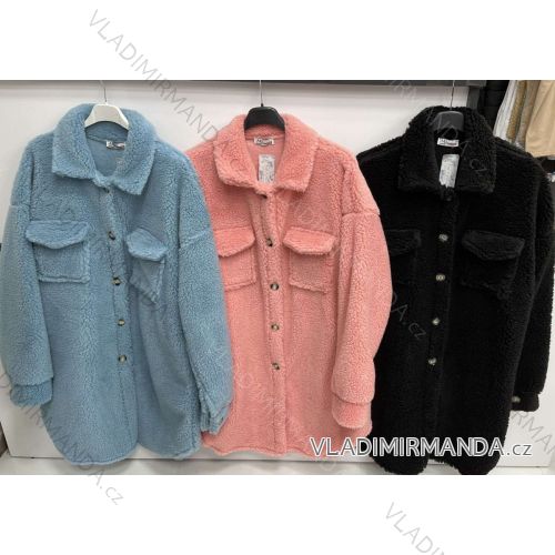 Jacke Mantel Licht übergroße Frauen (UNI L / 2XL) ITALIAN FASHION IMS206-9