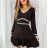 Bluse Langarm mit Rüschen Frauen (UNI S / L) ITALIAN FASHION IMK20159