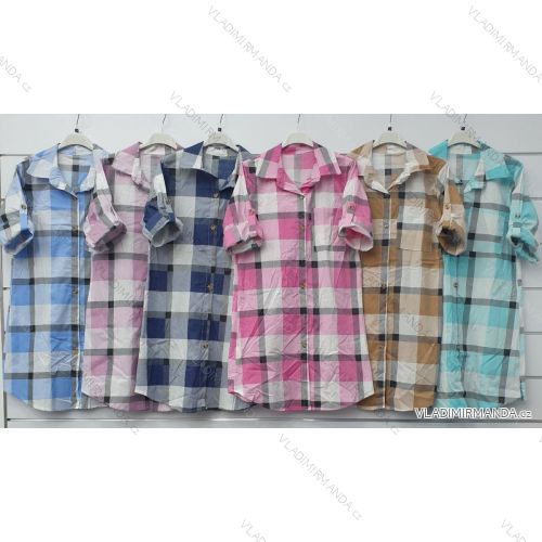 Kleid mit 3/4 Ärmeltasche für Damen (uni sl) ITALIAN Fashion IMWD20529