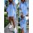 Šaty košilové 3/4 rukáv dámské tenké (uni s-l) ITALSKá MóDA IMWD201619 S/L one size <p>blau</p>