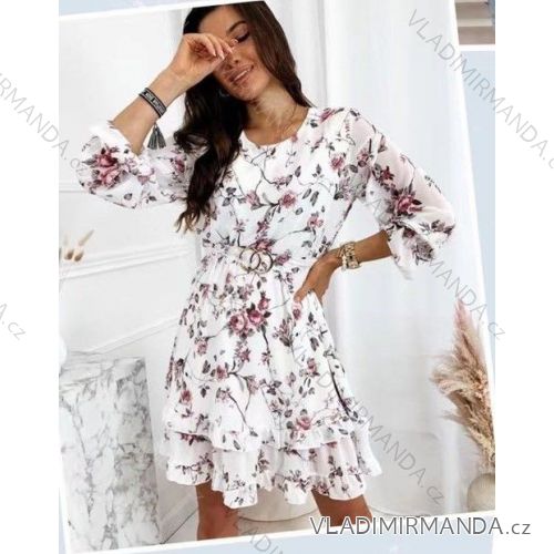 Langarm Kleid ELEGANT (uni s / m) ITALIENISCHE MODE IM919825