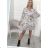 Langarm Kleid ELEGANT (uni s / m) ITALIENISCHE MODE IM919825