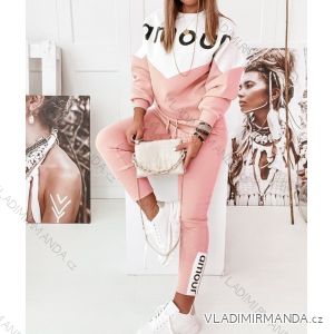 Set lange Jogginghosen und langärmliges Sweatshirt für Frauen (UNI S / L) TURKISH FASHION IMK20148