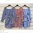 Sommerkleid Langarm geblümte Damen (UNI S / L) ITALIAN FASHION IMK20150