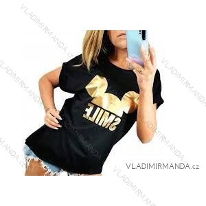 T-Shirt Kurzarm Frauen (S / M ONE SIZE) ITALIENISCHE MODE IMWK21002