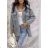 Jacke Mantel Licht übergroße Frauen (UNI L / 2XL) ITALIAN FASHION IMS206-9