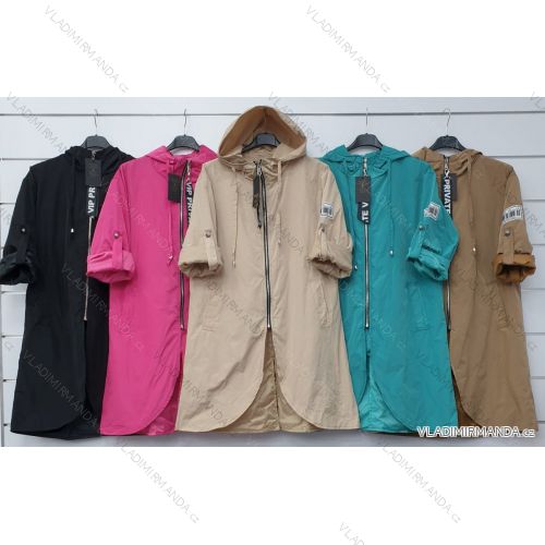 Kabát jarní dlouhý dámský (S/M/L ONE SIZE) ITALSKÁ MÓDA IMWA21006