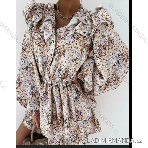 Elegantes Langarmkleid für Damen (S / M / L EINE GRÖSSE) ITALIENISCHE MODE IMWA21002