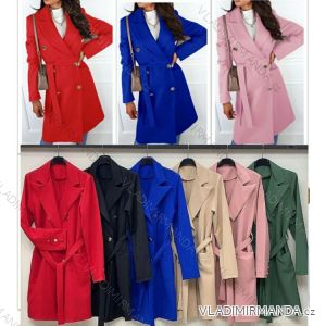 Kabát jarní dlouhý dámský (S/M/L ONE SIZE) ITALSKÁ MÓDA IMWA21006