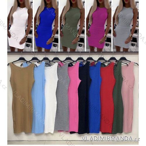 Kleid mit 3/4 Ärmeltasche für Damen (uni sl) ITALIAN Fashion IMWD20515