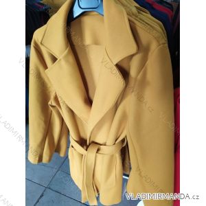 Damen Langarm Mantel Fleece mit Kapuze (uni sl) ITALIAN FASHION IM419888