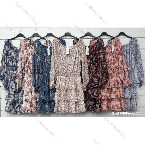 Elegantes Langarmkleid für Damen (S / M / L EINE GRÖSSE) ITALIENISCHE MODE IMWA21002