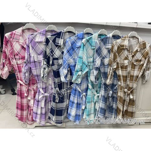 Langarm-Hemdkleid für Damen (S / M ONE SIZE) ITALIENISCHE MODE IMWY21016