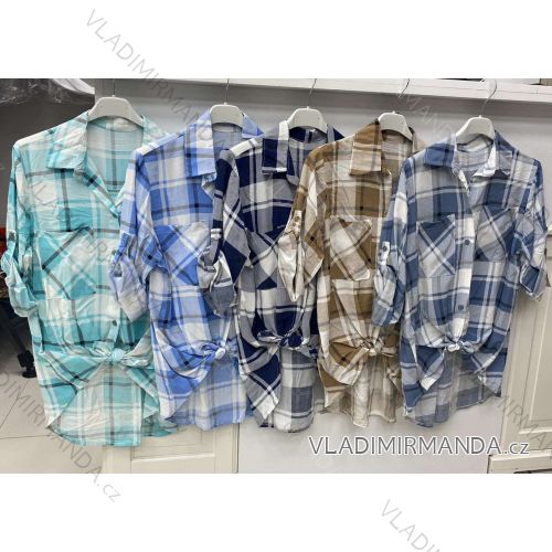 Elegantes Langarmhemd für Damen (S / M ONE SIZE) ITALIAN FASHION IMWL21042