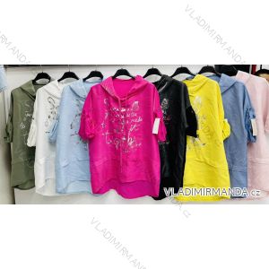 T-Shirt elegante Langarm Frauen (S / M ONE SIZE) ITALIENISCHE MODE IMWK21008