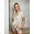Sommer Tunika Kurzarm und lang gestreiften Rock Frauen (uni xs-m) ITALIENISCHE MODE IM119426