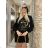 Sommerkleid Langarm geblümte Damen (UNI S / L) ITALIAN FASHION IMK20150