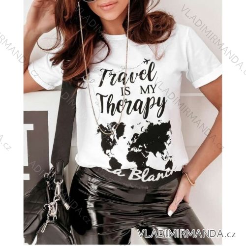 T-Shirt Kurzarm Frauen (S / M ONE SIZE) ITALIENISCHE MODE IMWK21002
