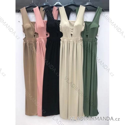 Kleid mit 3/4 Ärmeltasche für Damen (uni sl) ITALIAN Fashion IMWD20527