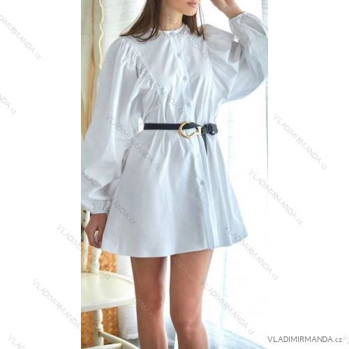 Šaty košilové 3/4 rukáv dámské tenké (uni s-l) ITALSKá MóDA IMWD201619