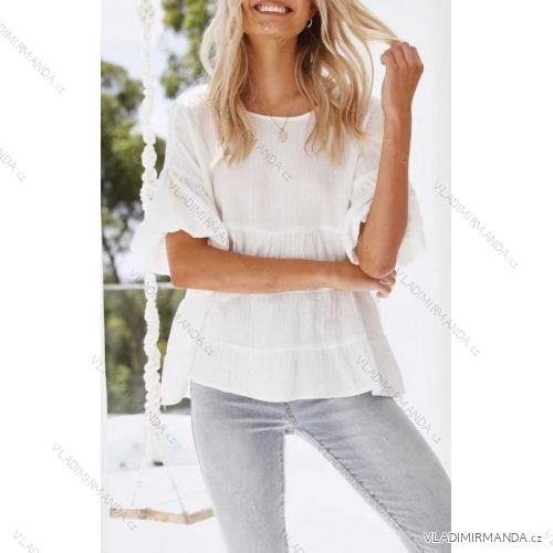 T-Shirt Kurzarm Frauen (UNI S / L) ITALIENISCHE MODE IMK20128