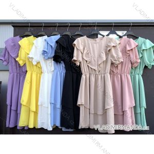 Kleid mit 3/4 Ärmeltasche für Damen (uni sl) ITALIAN Fashion IMWD20527