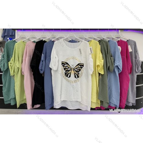 Kleid mit 3/4 Ärmeltasche für Damen (uni sl) ITALIAN Fashion IM3181746