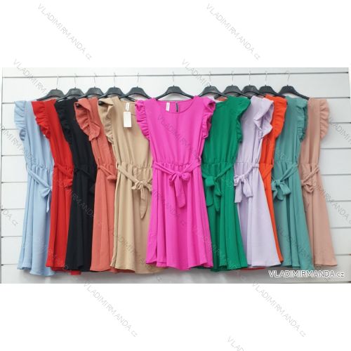 Kleid mit 3/4 Ärmeltasche für Damen (uni sl) ITALIAN Fashion IMWD20527