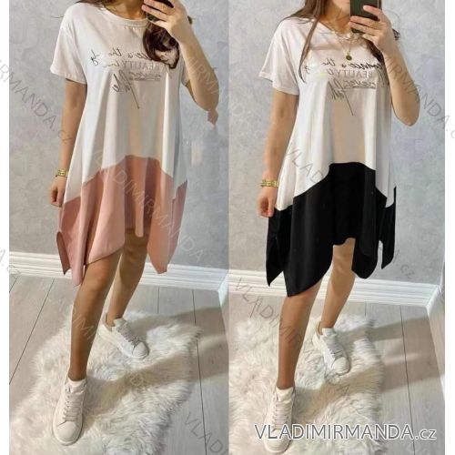 Sommerkleid Langarm geblümte Damen (UNI S / L) ITALIAN FASHION IMK20150