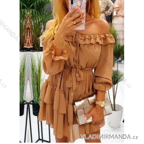 Kleid mit 3/4 Ärmeltasche für Damen (uni sl) ITALIAN Fashion IMWD20527