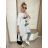 Sommerkleid Langarm geblümte Damen (UNI S / L) ITALIAN FASHION IMK20150