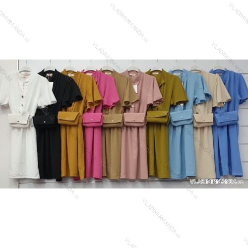 Sommerkleid Langarm geblümte Damen (UNI S / L) ITALIAN FASHION IMK20150